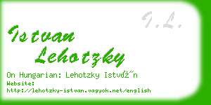 istvan lehotzky business card